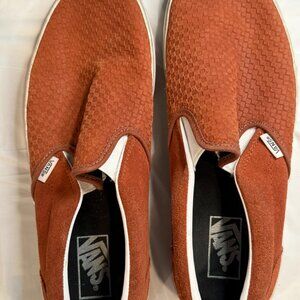 Vans Classic Slip On Embossed Suede Sequoia Size 10.5
